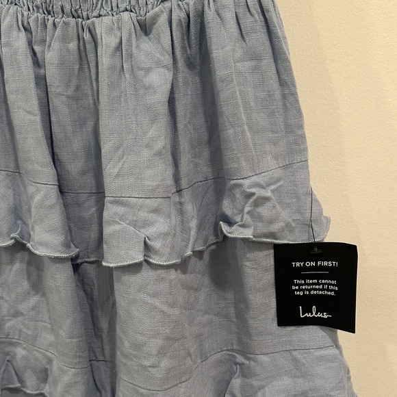 Blue Ruffled Dress NWT - Picture 2 of 7